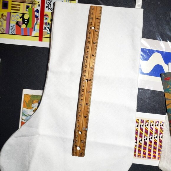 Christmas stocking - with blank canvas to DECORATE YOUR OWN WAY - Picture 2 of 5